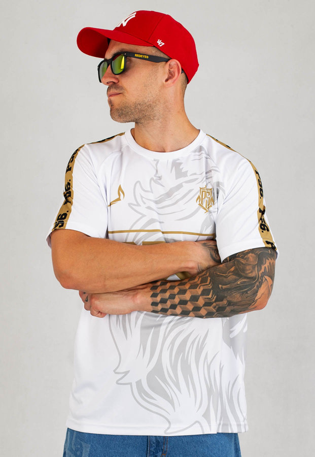 T-shirt Dudek P56 Lion Football biały