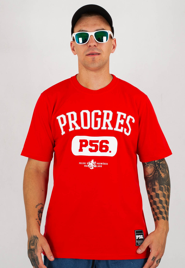 T-shirt Dudek P56 Progres P56 czerwony