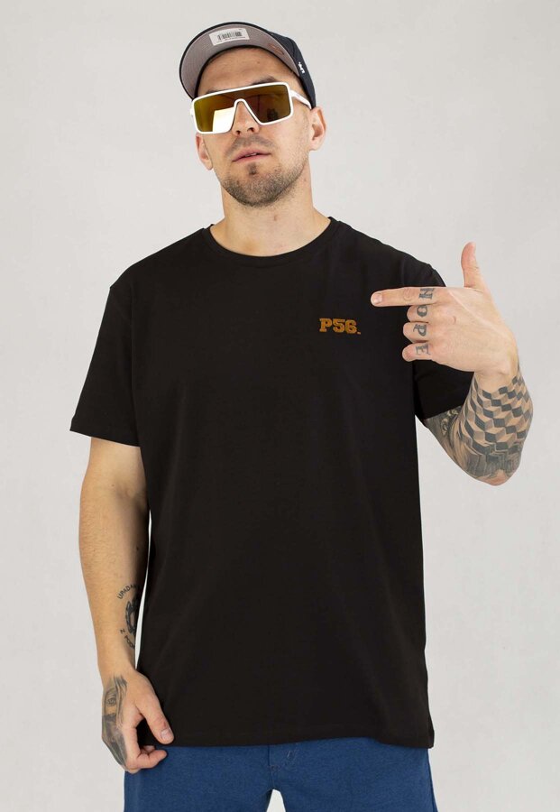 T-shirt Dudek P56 System czarno złoty