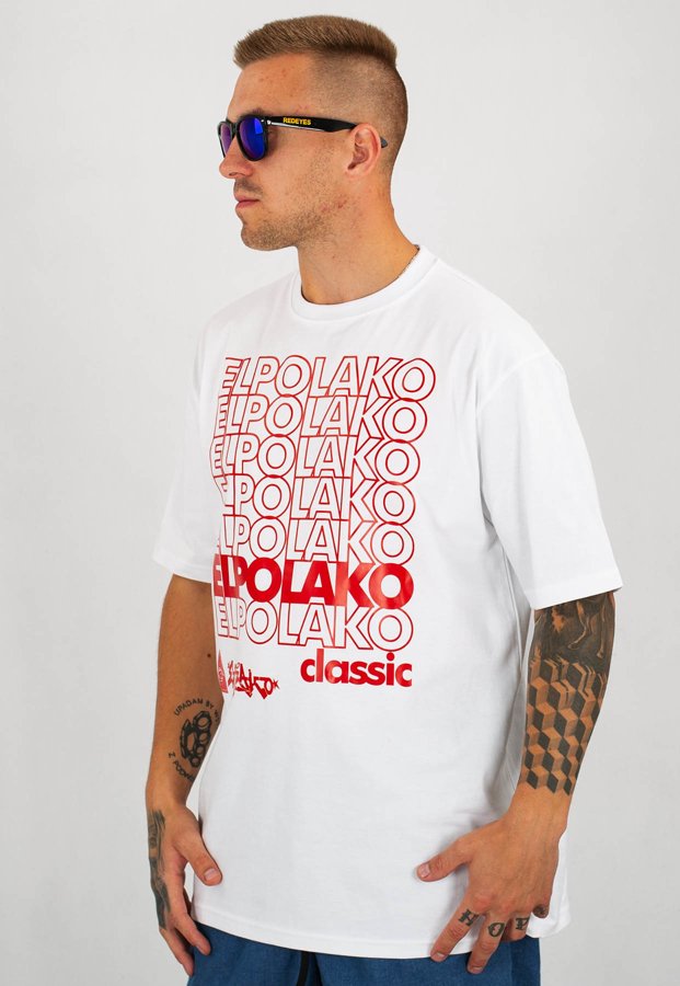 T-shirt El Polako 7xELPO biały
