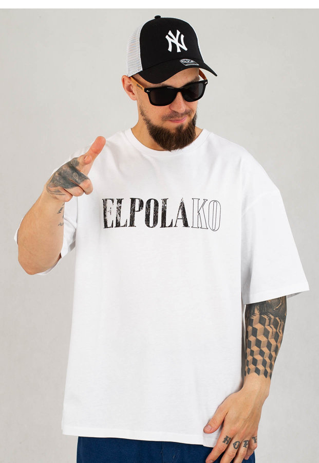 T-shirt El Polako Baggy Vintage biały