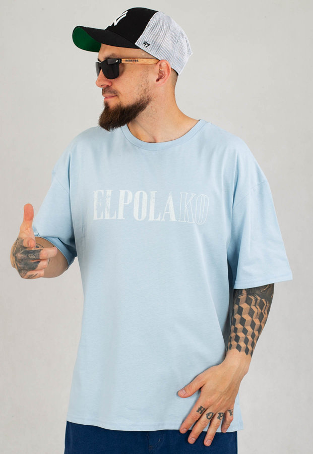 T-shirt El Polako Baggy Vintage jasno niebieski