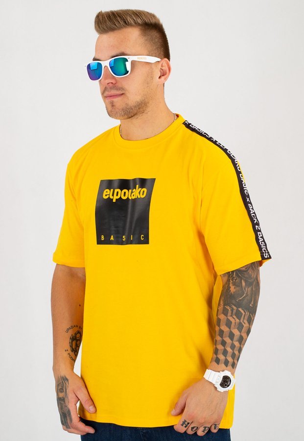 T-shirt El Polako Box żółty