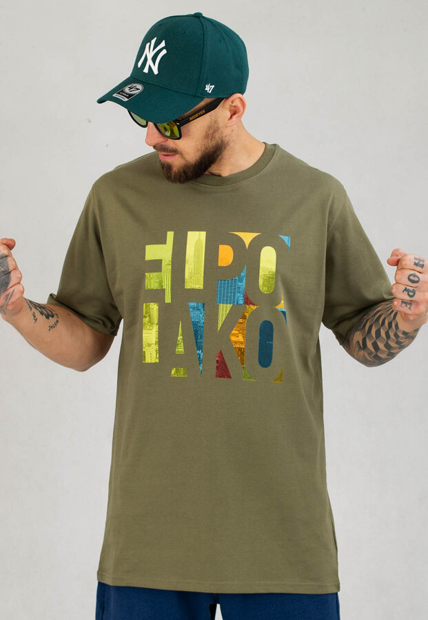 T-shirt El Polako City military khaki