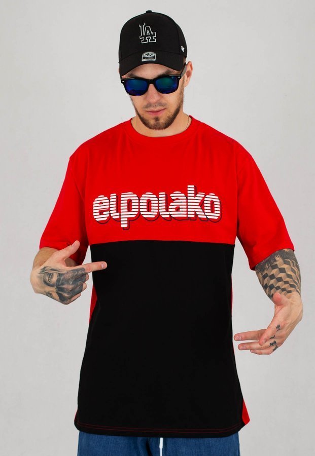 T-shirt El Polako Classic Stripes Cut czerwony + Płyta Gratis