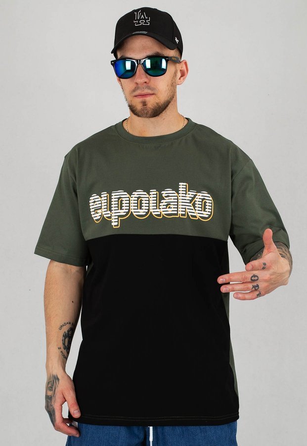 T-shirt El Polako Classic Stripes Cut khaki + Płyta Gratis