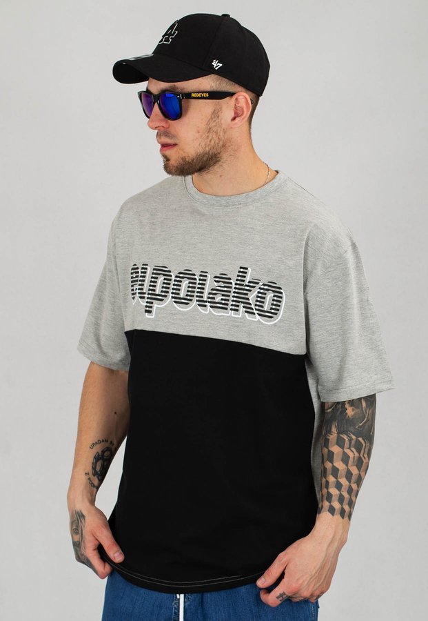 T-shirt El Polako Classic Stripes Cut szary + Płyta Gratis