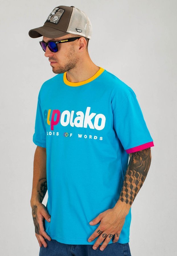 T-shirt El Polako Cow błękitny
