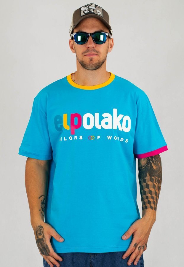 T-shirt El Polako Cow błękitny