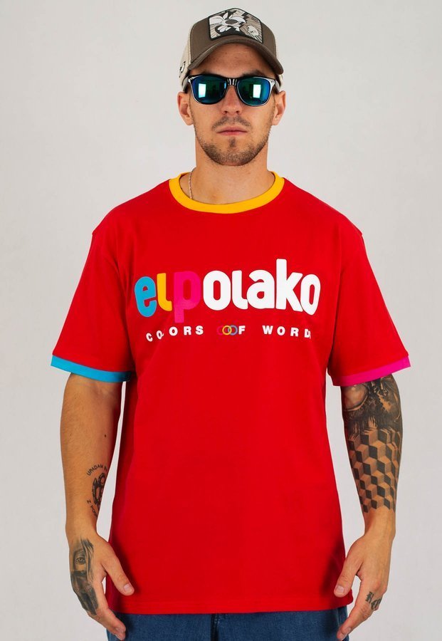 T-shirt El Polako Cow czerwony