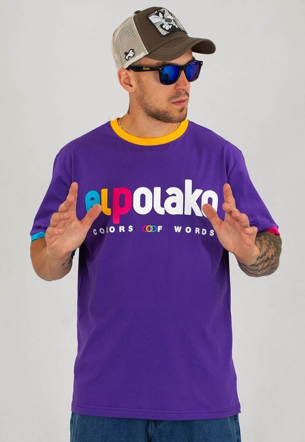 T-shirt El Polako Cow fioletowy