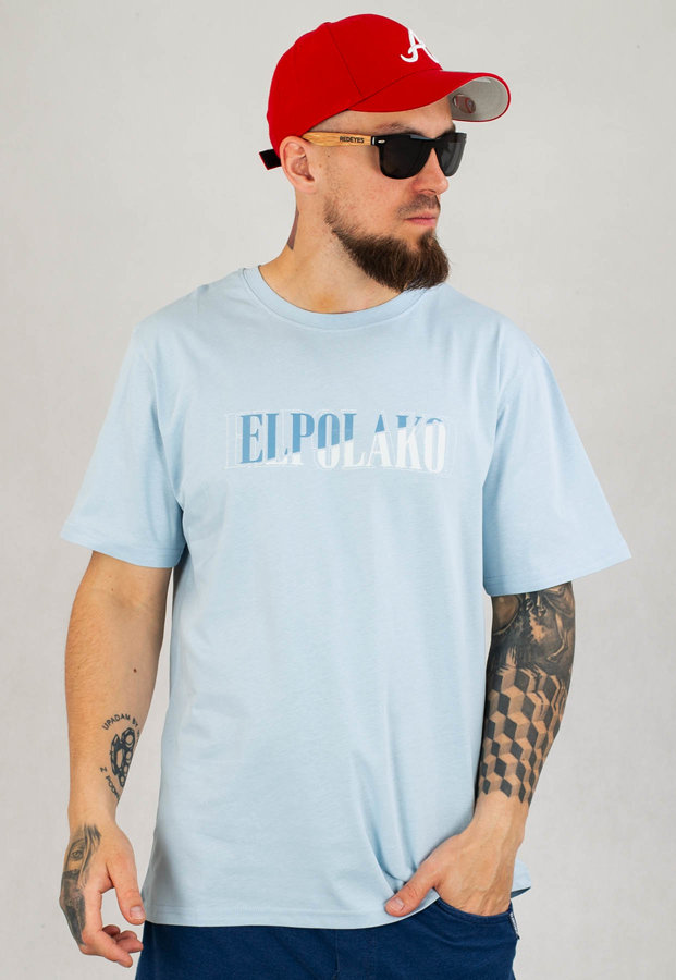 T-shirt El Polako Double Layer jasno niebieski