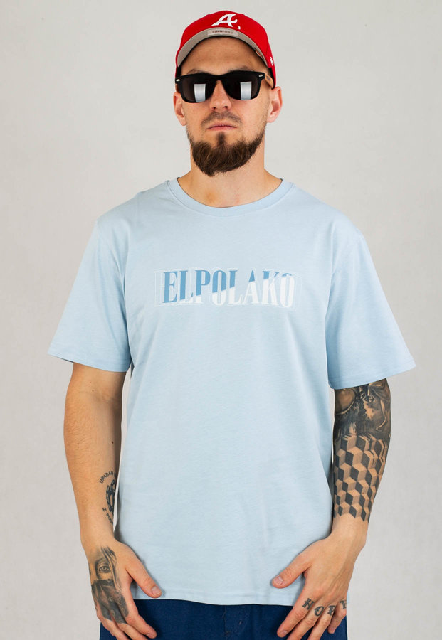 T-shirt El Polako Double Layer jasno niebieski