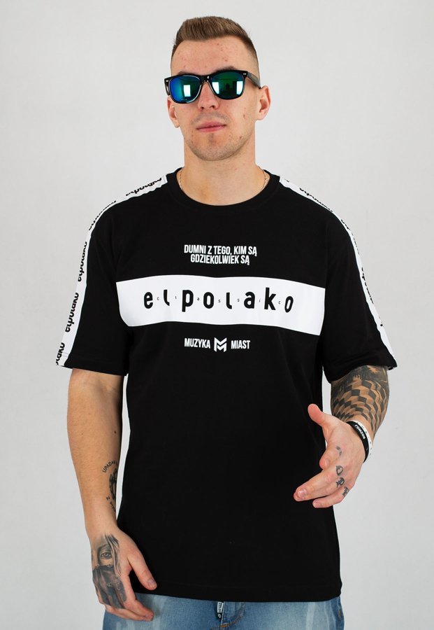 T-shirt El Polako EP Belt czarny