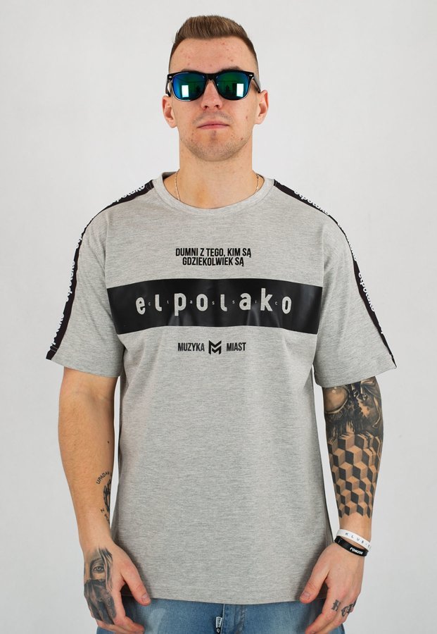 T-shirt El Polako EP Belt szary