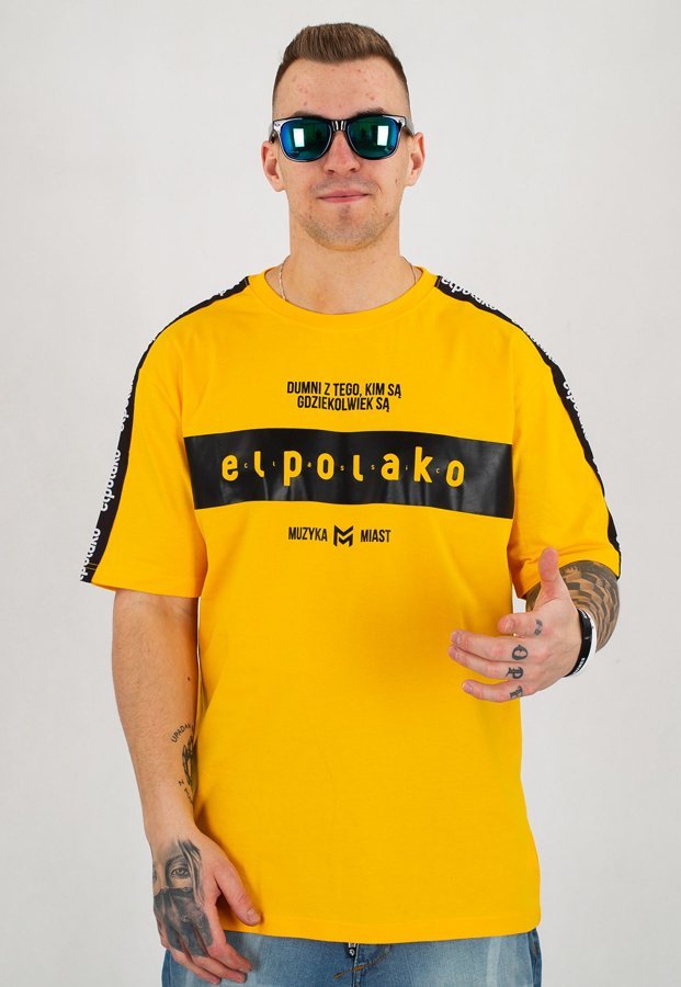 T-shirt El Polako EP Belt żółty