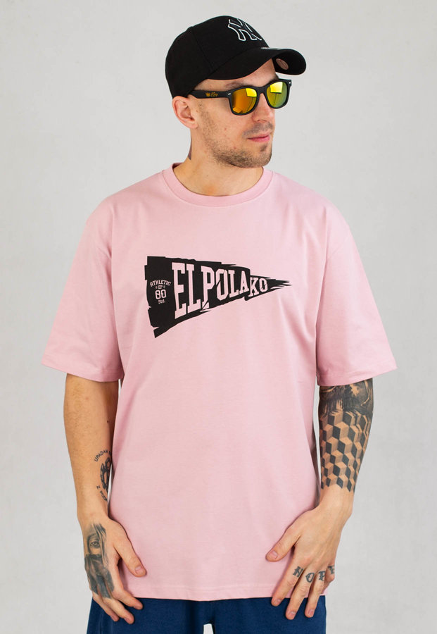 T-shirt El Polako EP Flag różowy