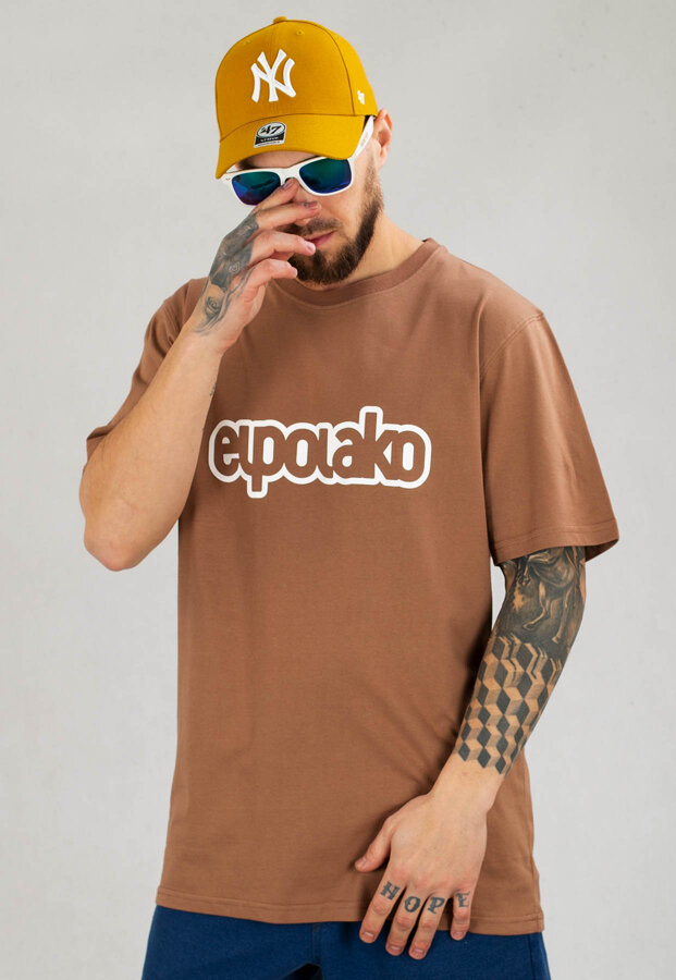 T-shirt El Polako Elpo HD brązowy