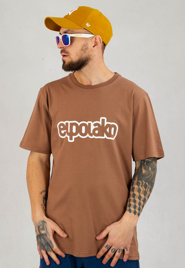 T-shirt El Polako Elpo HD brązowy