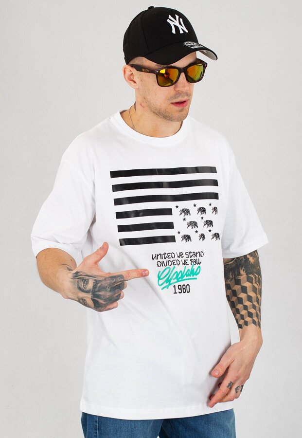 T-shirt El Polako Flaga biały + Płyta Gratis