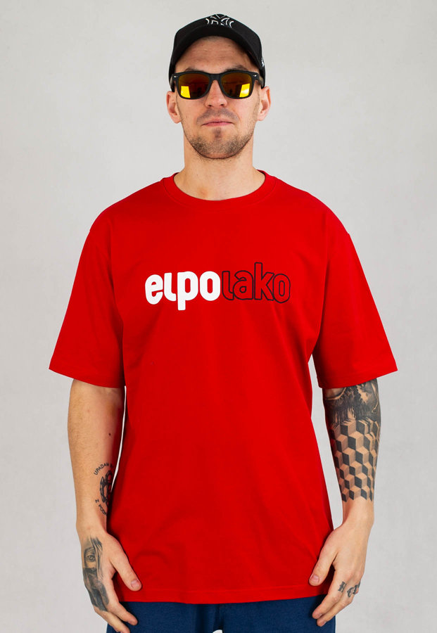 T-shirt El Polako Full Out czerwony