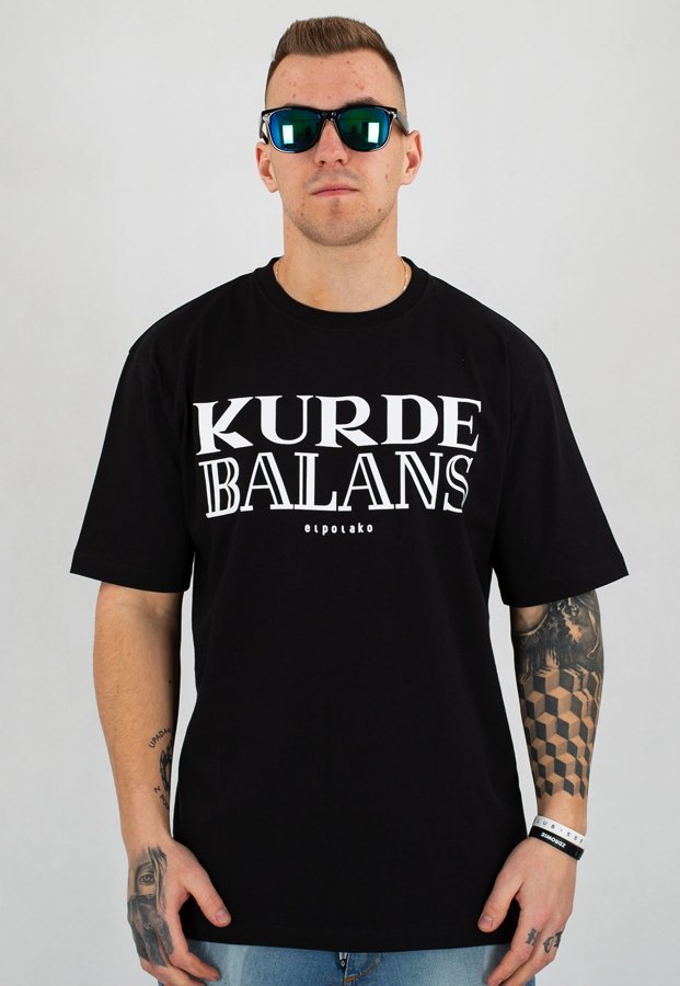 T-shirt El Polako Kurde Balans czarny
