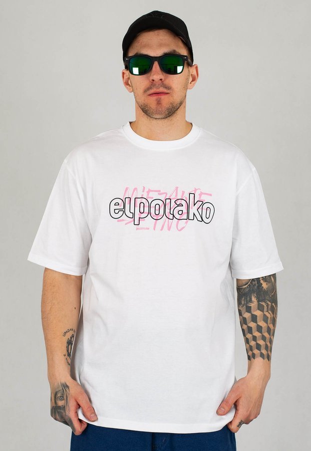 T-shirt El Polako Me Elpo biały