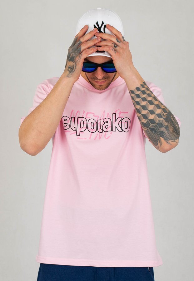 T-shirt El Polako Me Elpo różowy