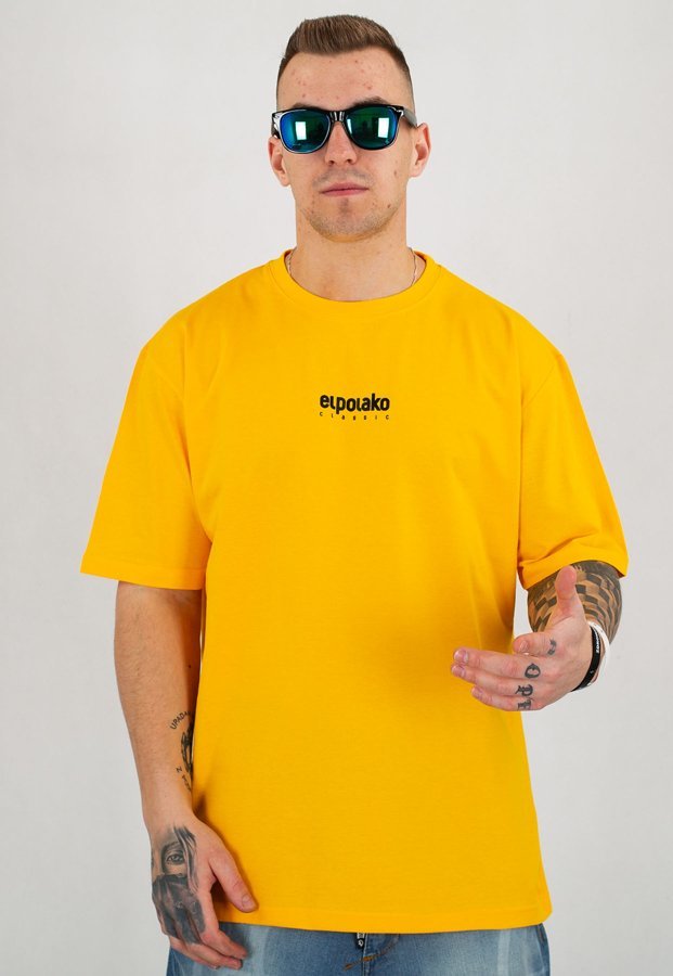 T-shirt El Polako Mini Logo żółty