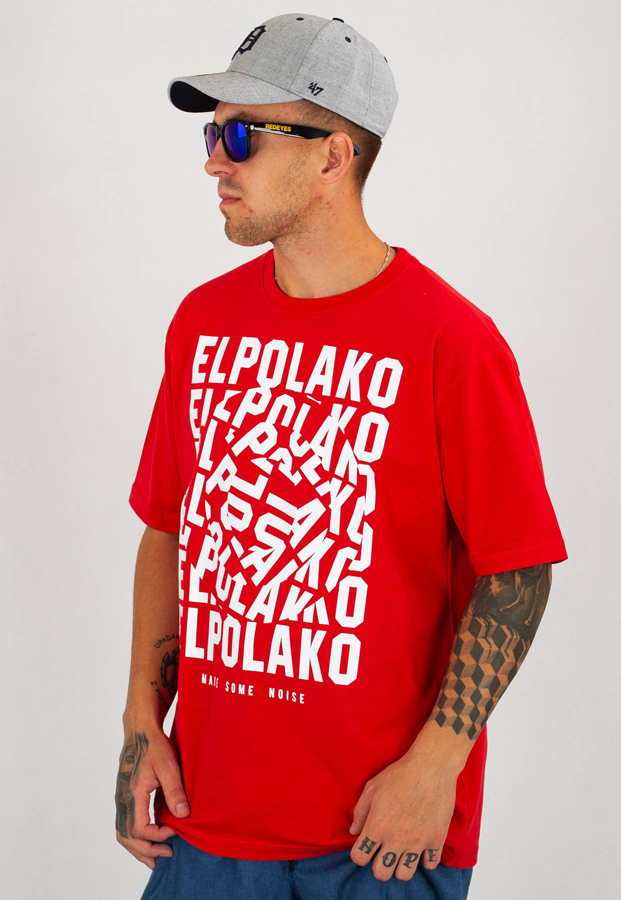 T-shirt El Polako Noise biały