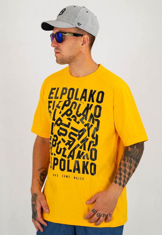 T-shirt El Polako Noise żółty