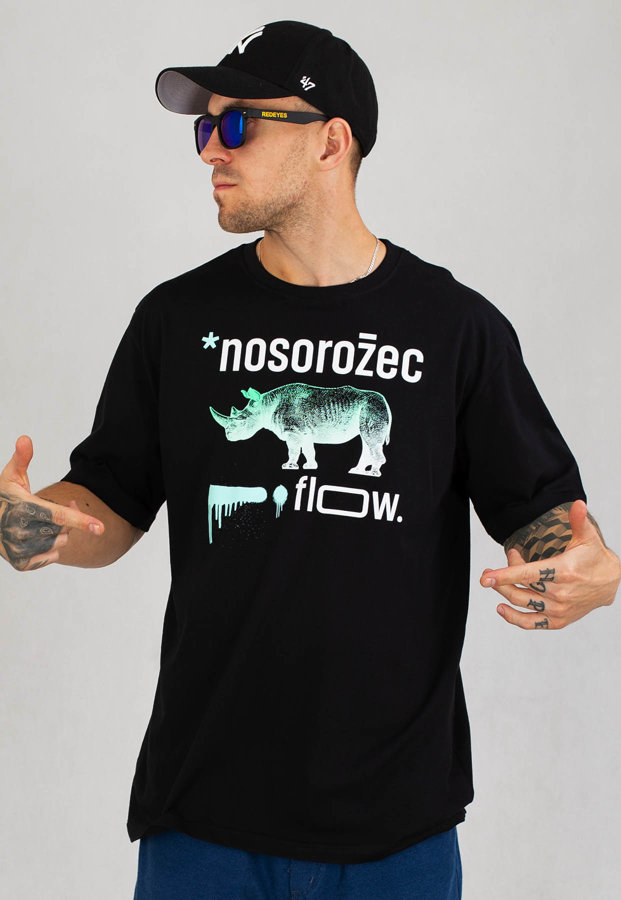 T-shirt El Polako Nosorożec czarny