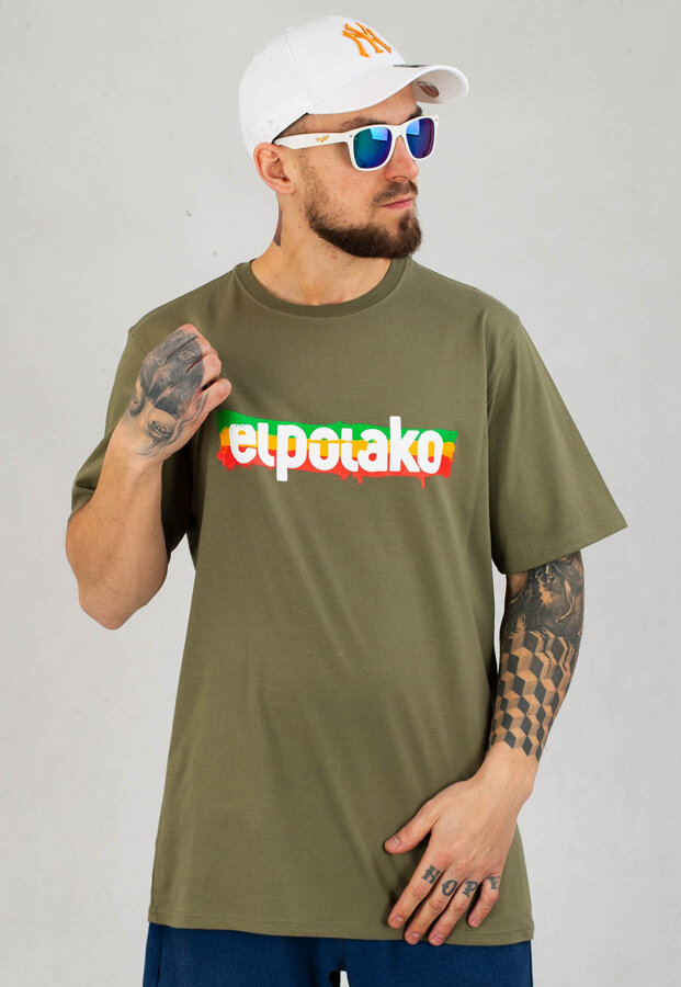 T-shirt El Polako Rasta military khaki