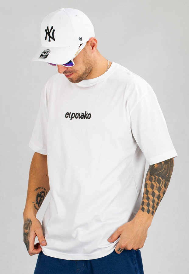 T-shirt El Polako Small Logo biały 
