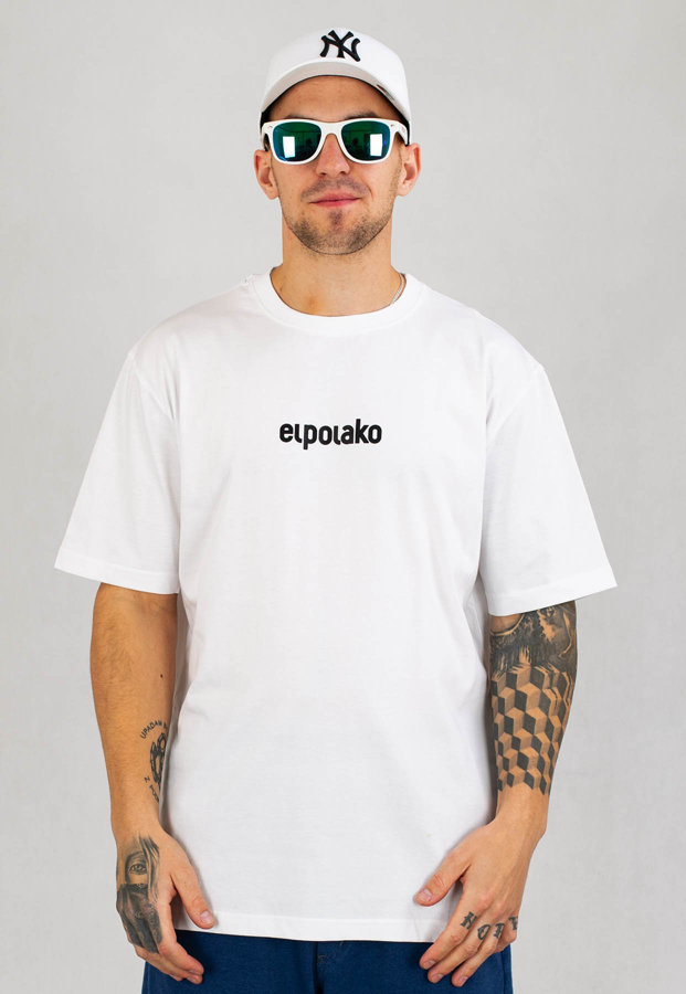T-shirt El Polako Small Logo biały 