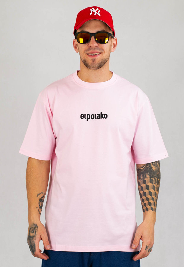 T-shirt El Polako Small Logo różowy