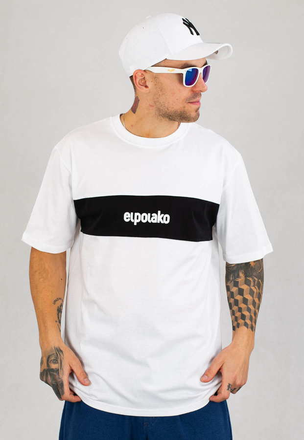 T-shirt El Polako Stripe biały