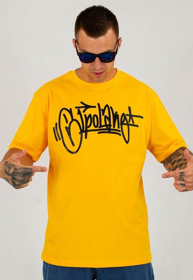 T-shirt El Polako Trowtag żółty