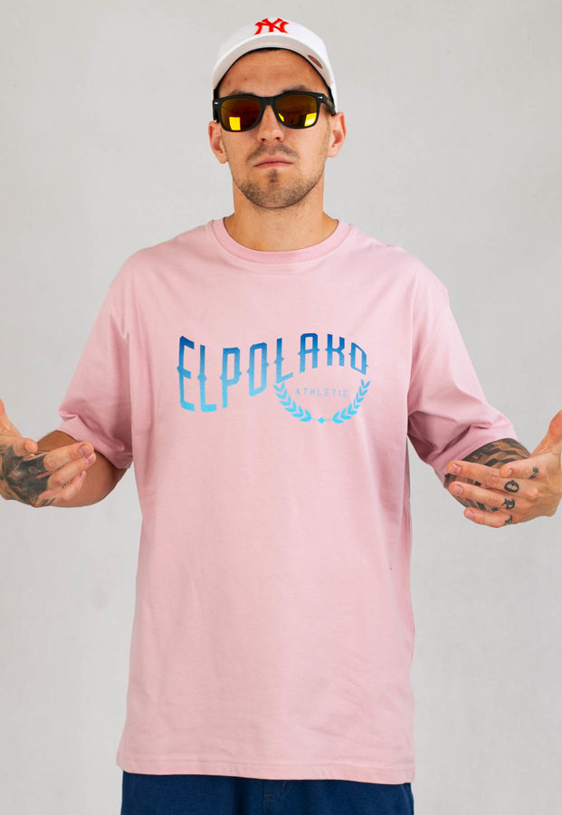 T-shirt El Polako Wave różowy