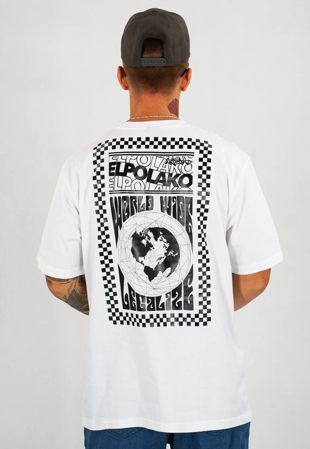 T-shirt El Polako World Wide biały