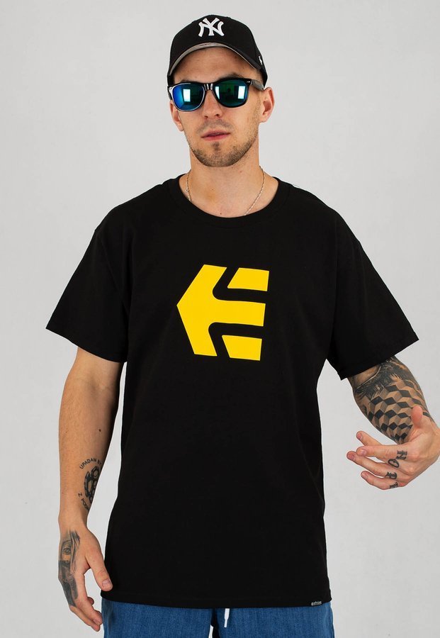 T-shirt Etnies Icon czarno żółty
