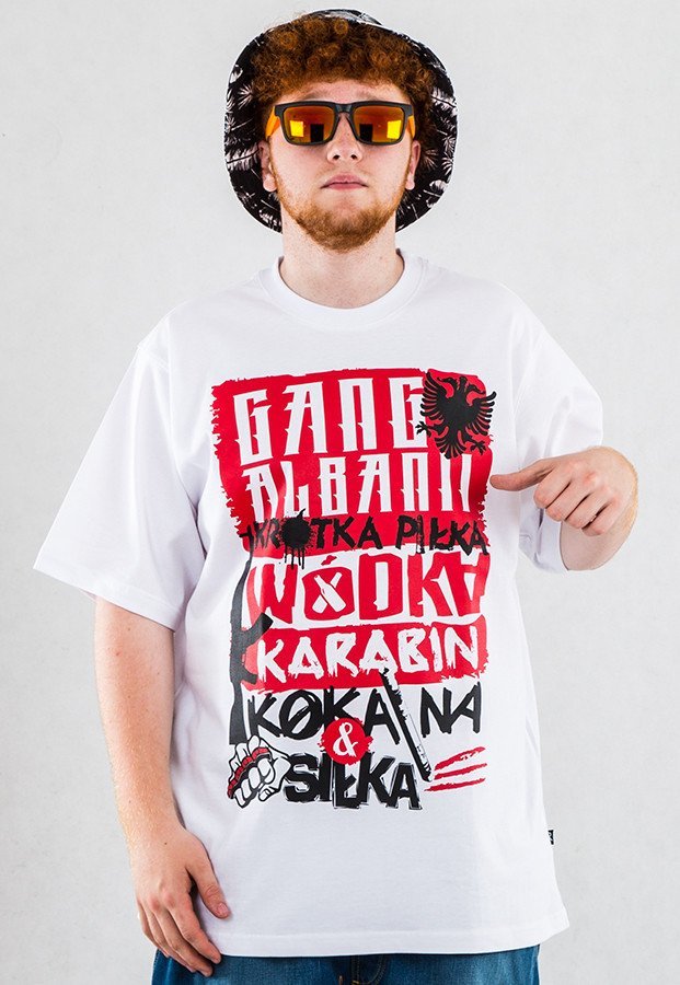 T-shirt Gang Albanii Krótka Piłka biały