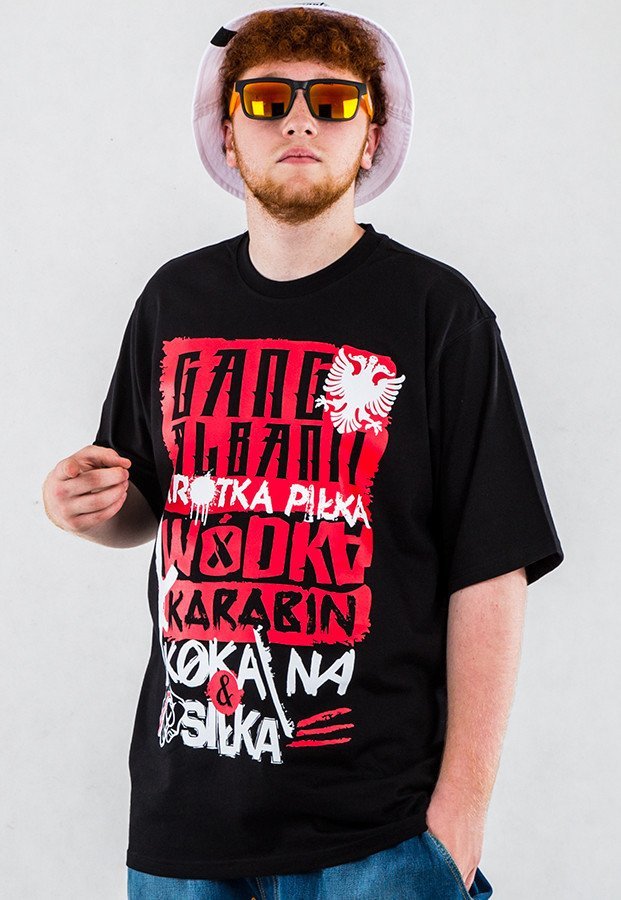 T-shirt Gang Albanii Krótka Piłka czarny