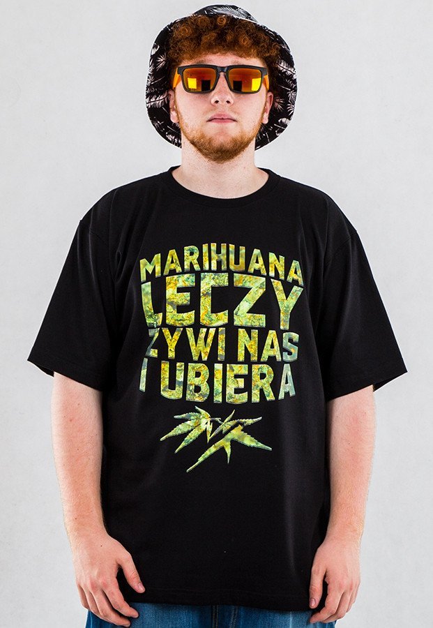T-shirt Gang Albanii Marihuana czarny