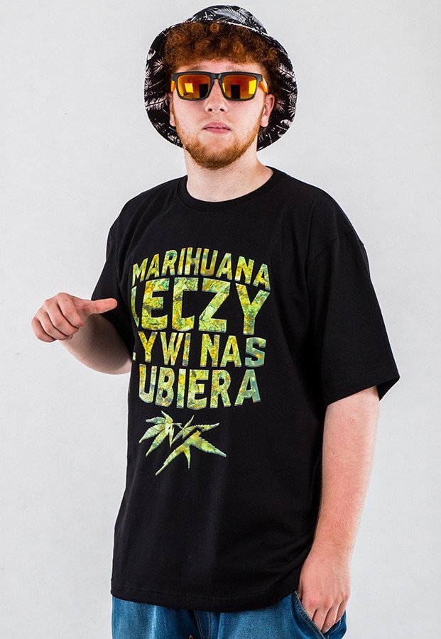 T-shirt Gang Albanii Marihuana czarny