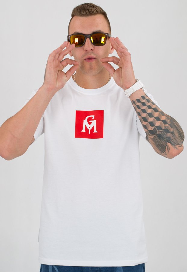 T-shirt Ganja Mafia Box Logo biały