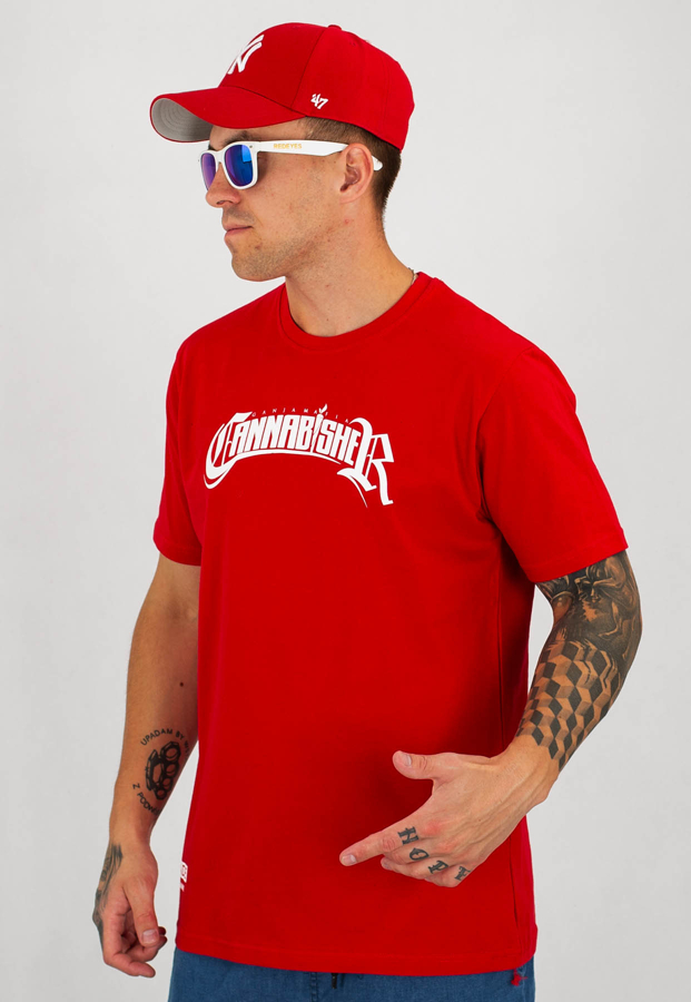 T-shirt Ganja Mafia Cannabisher Decade czerwony