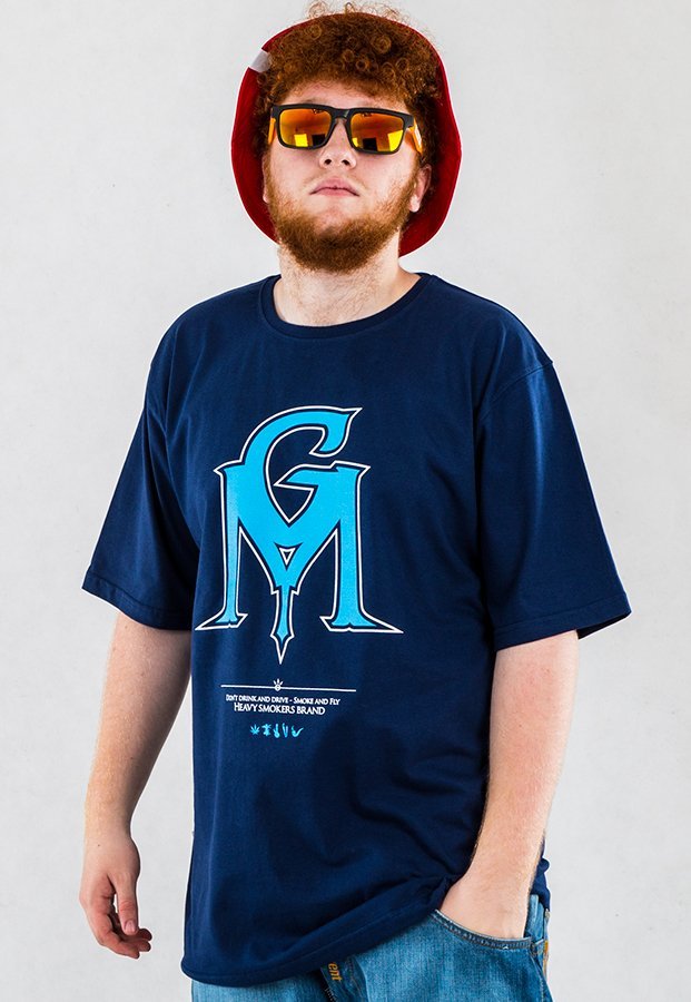 T-shirt Ganja Mafia GM Color granatowy
