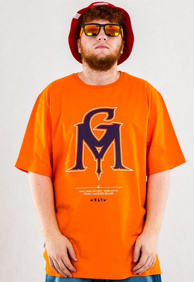 T-shirt Ganja Mafia GM Color pomarańczowy