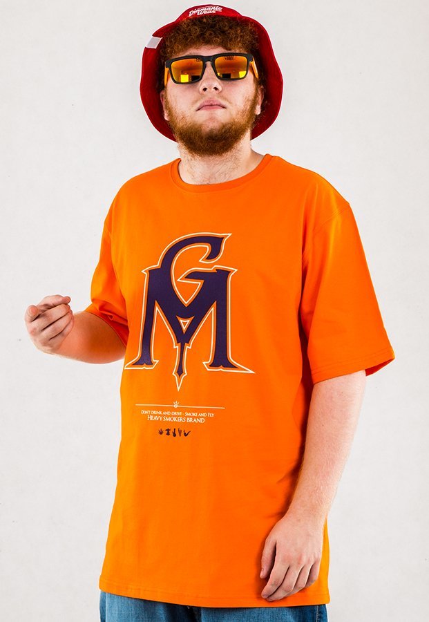 T-shirt Ganja Mafia GM Color pomarańczowy